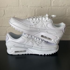 NEW! Nike air Max 90 LTR All White Womens 10.5 Mens 9
